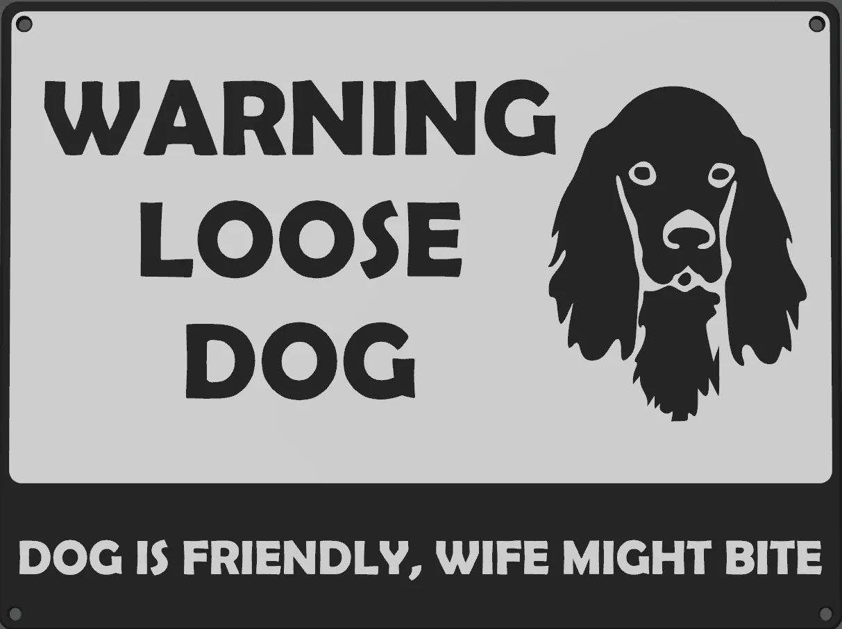Dog warning signs by Friis | Download free STL model | Printables.com