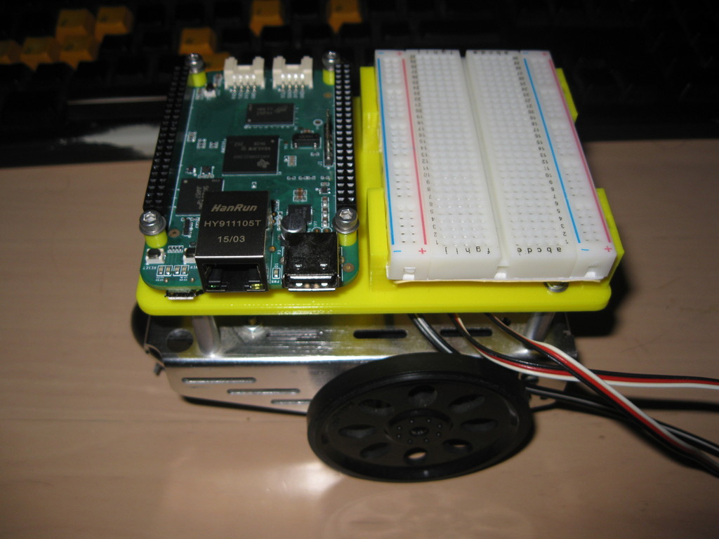 Beaglebone Breadboard Mount for Parallax BoeBot