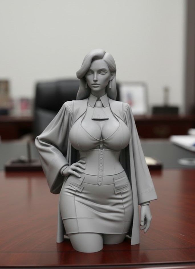 sexy woman in judge's uniform 2