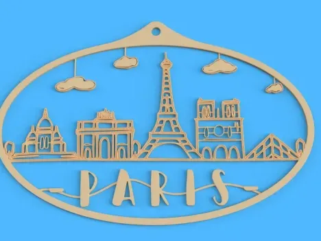 Paris Skyline Wall Ornament