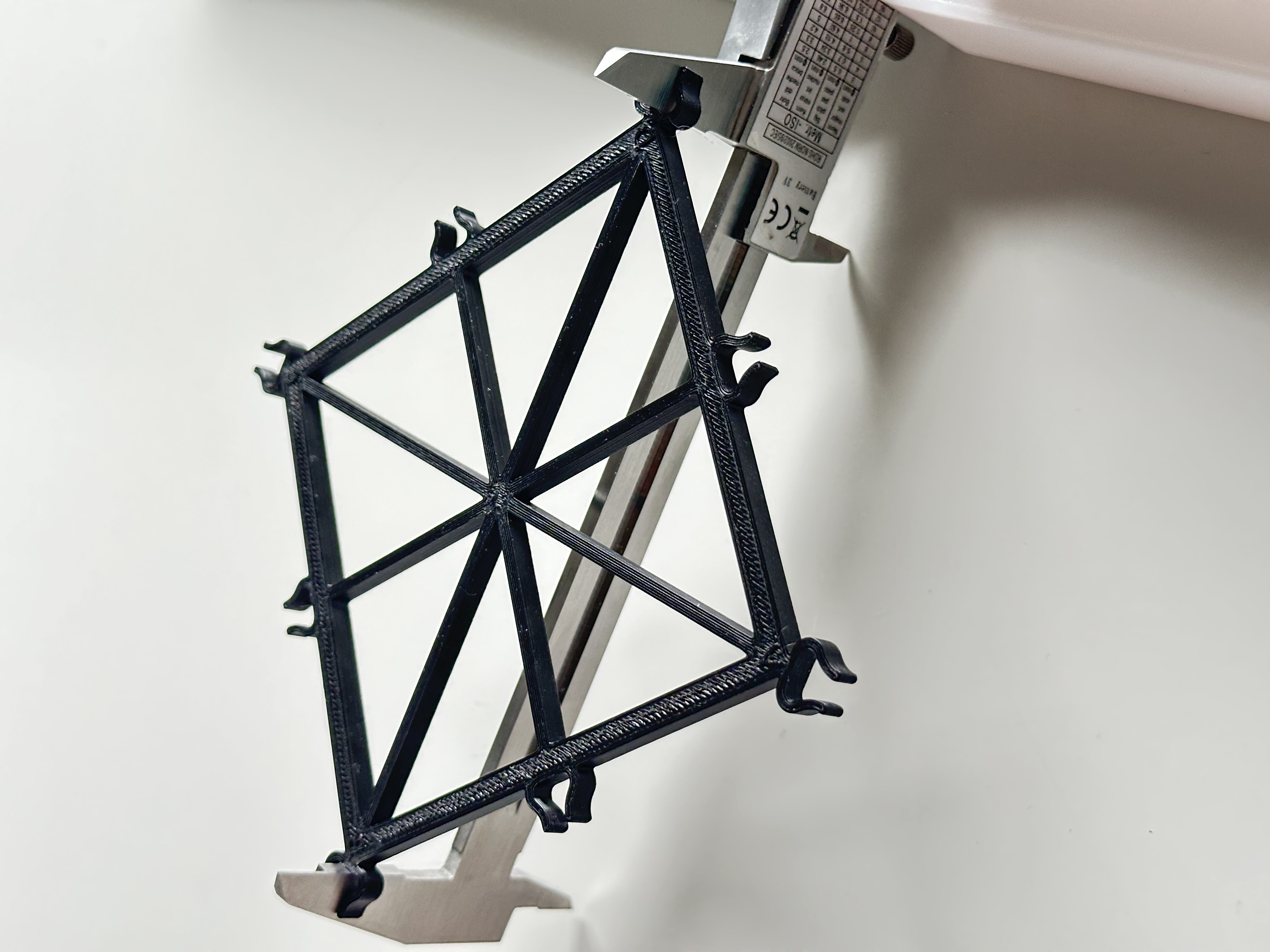 Guided skew calibration measurement square for a 3d printer