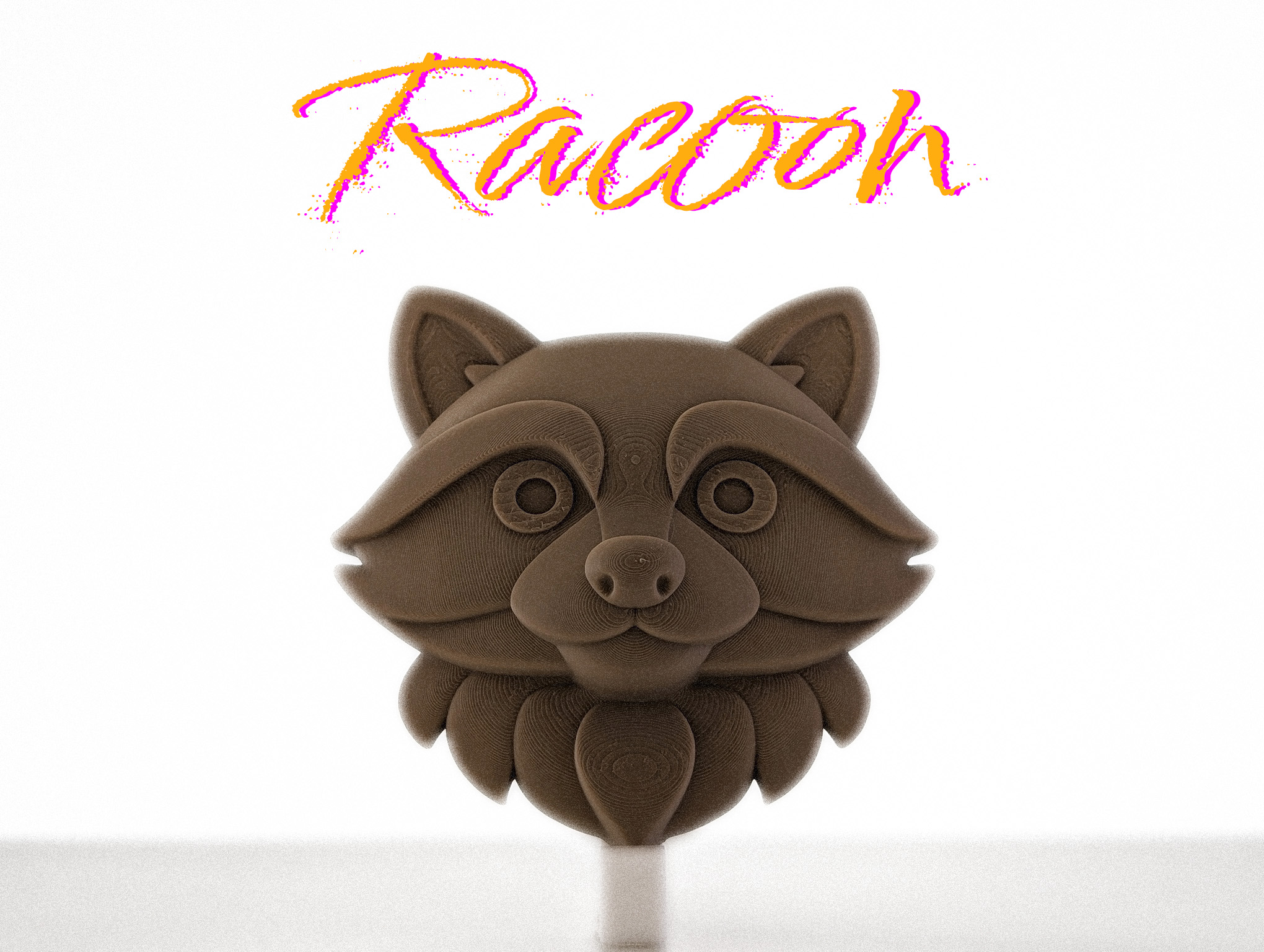 Raccoon Head – Ready-to-Hang Wall Sculpture