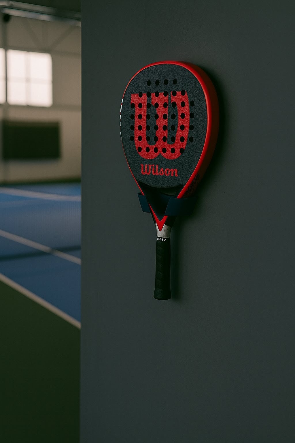 Padel Racket Wall Mount with TPU Pads (Scratch-Free)