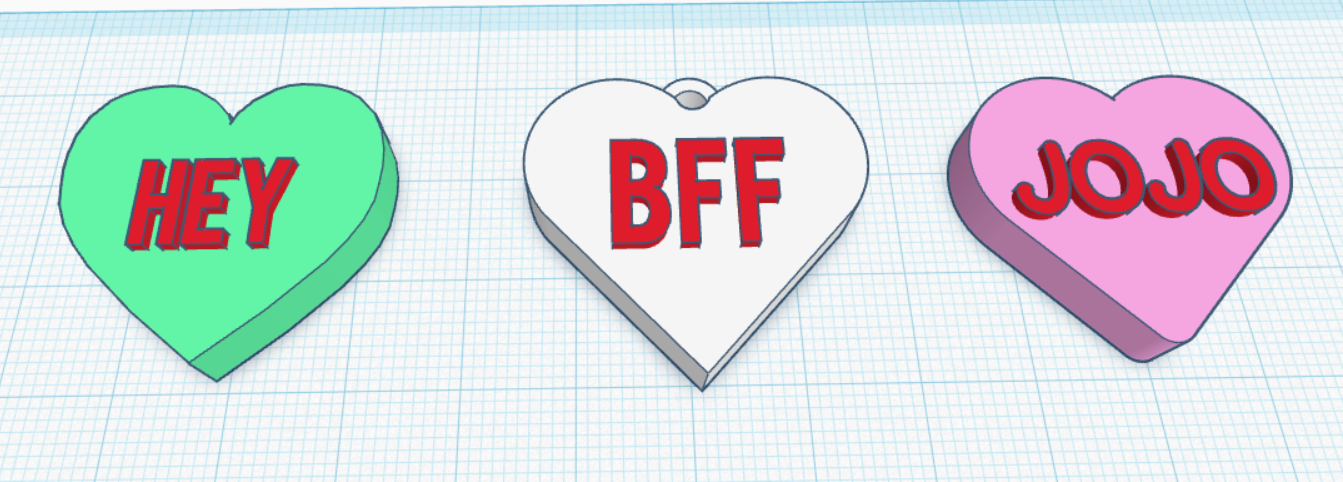 Student 3D Candy Heart Lab