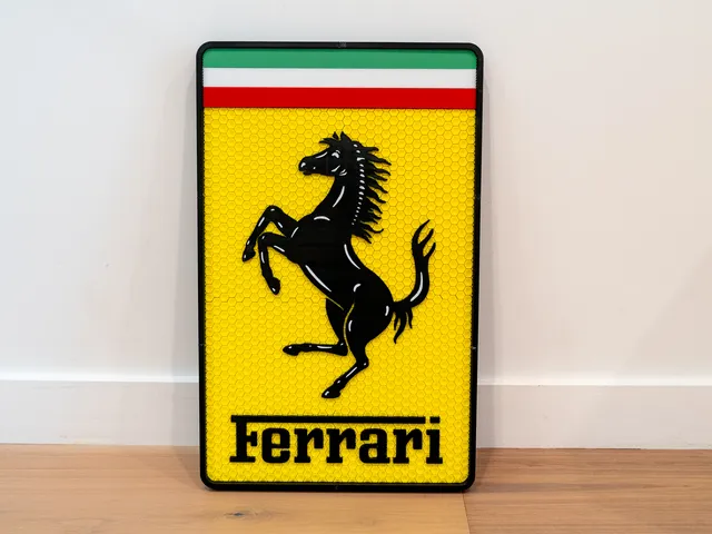 Ferrari Emblem / Textured Wall Art