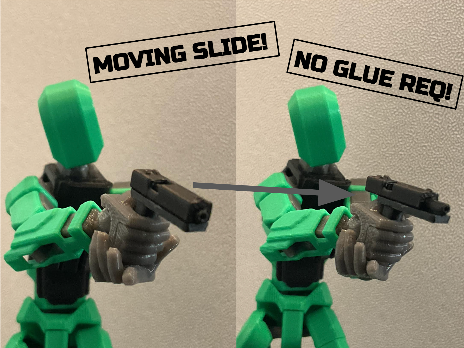 Glock/Pistol/Gun for Dummy 13 BETA (MOVING SLIDE+Silencer variant) NO GLUE REQ