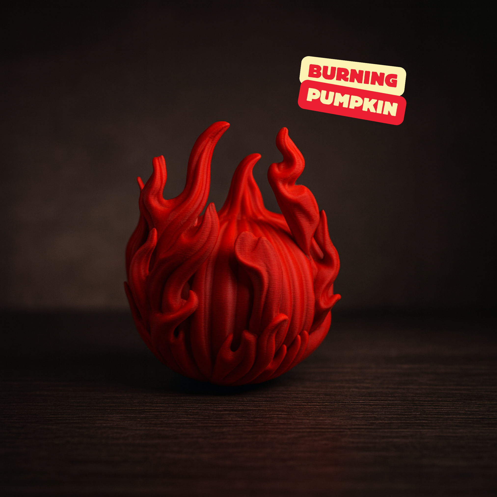 BURNING PUMPKIN / AUTUMN DECOR / HALLOWEEN