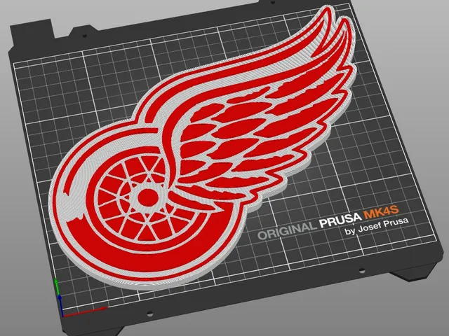 Detroit Redwings Logo (Jumbo Sized) w/ Magnet Holes - Non-MMU