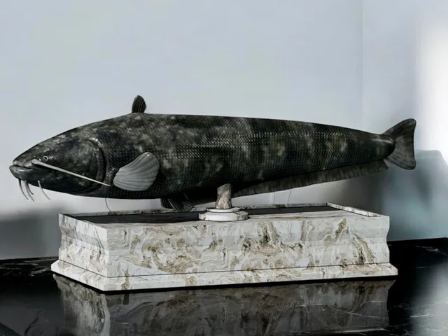 Wels Catfish Statue with Storage Box – Design 1