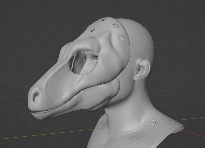 Semirealistic Raptor Mask Remix
