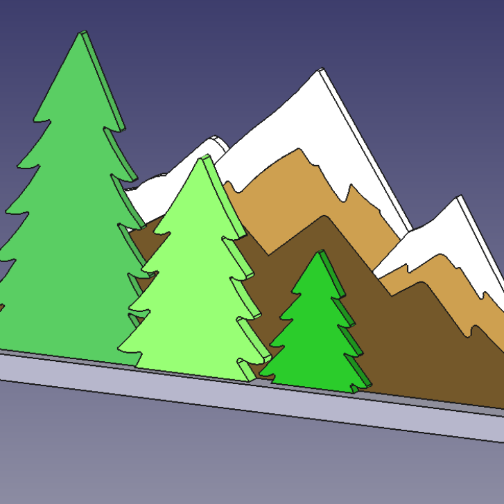 Mountain Scene Display / LED Backlit Accent Piece by DPs_Designs ...
