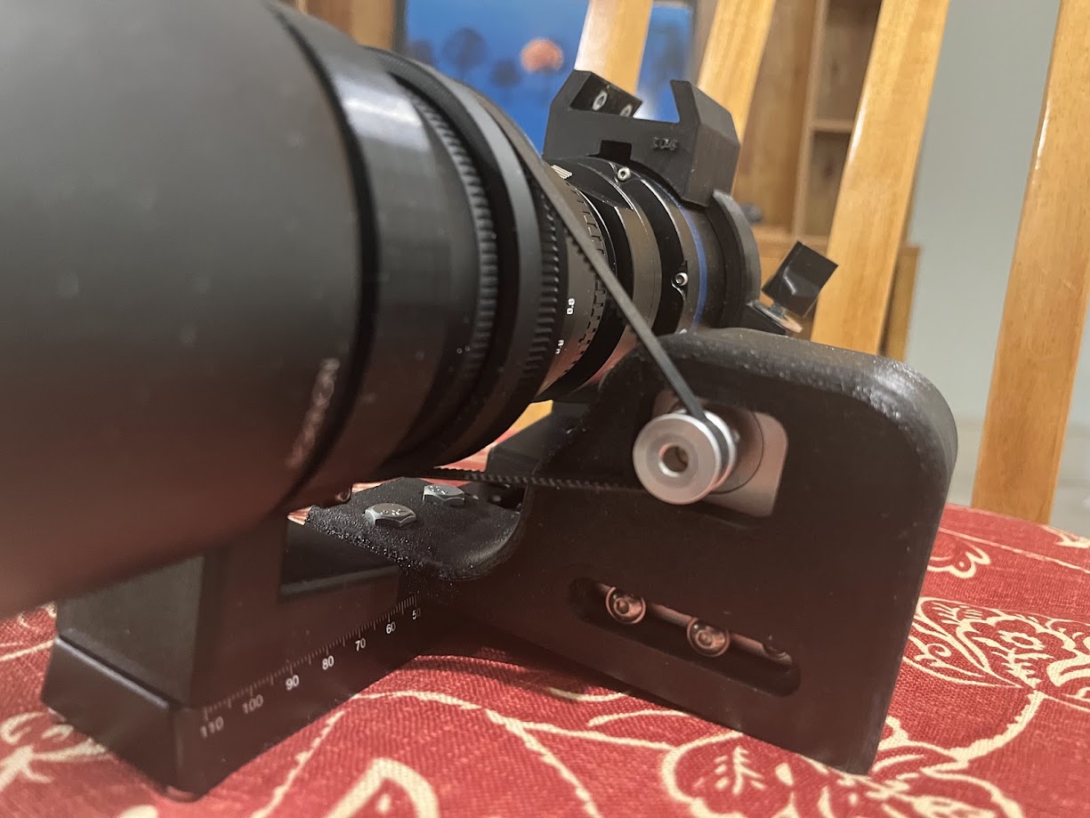 Rokinon Samyang 135mm Lens Collar Clamp to Dovetail Bar 3D model