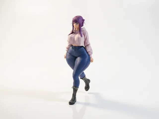 Thick Thigh Lady Figurine Female Figure 3D Printable
