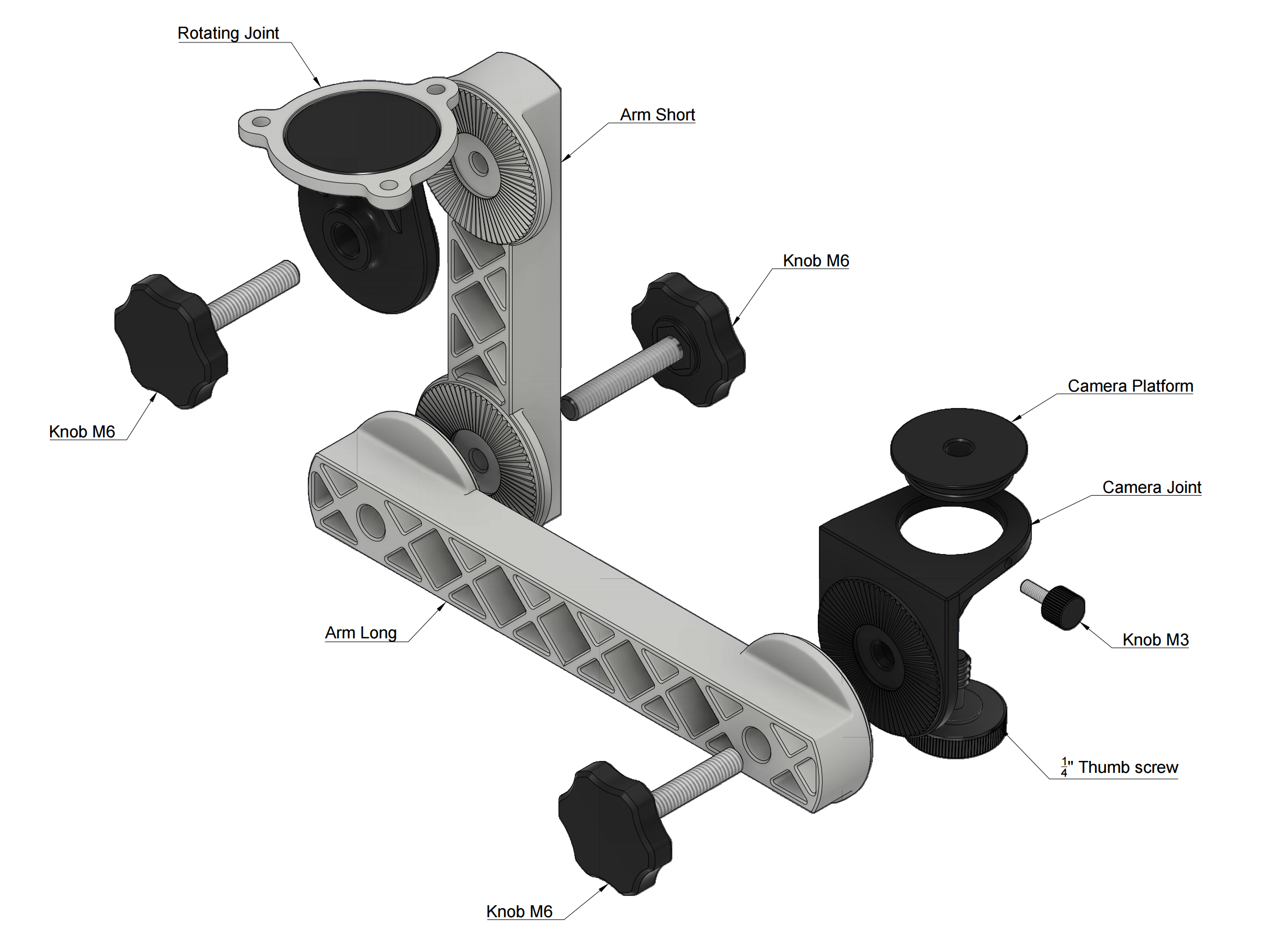 Miniatura 6 do modelo 3D Articulated camera arm