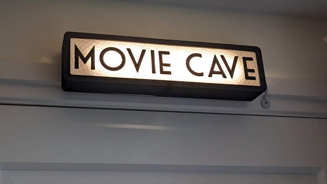 Big illuminated mancave sign