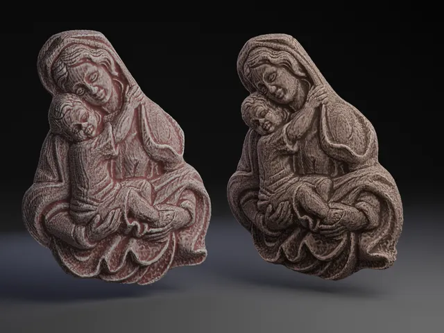 Madonna and Child Wood Grain Wall Plaque