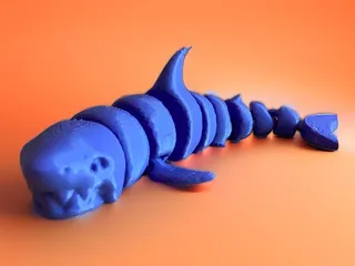 Low poly articulated shark by GHEIRMAN | Download free STL model ...