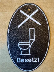 Besetzt Schild