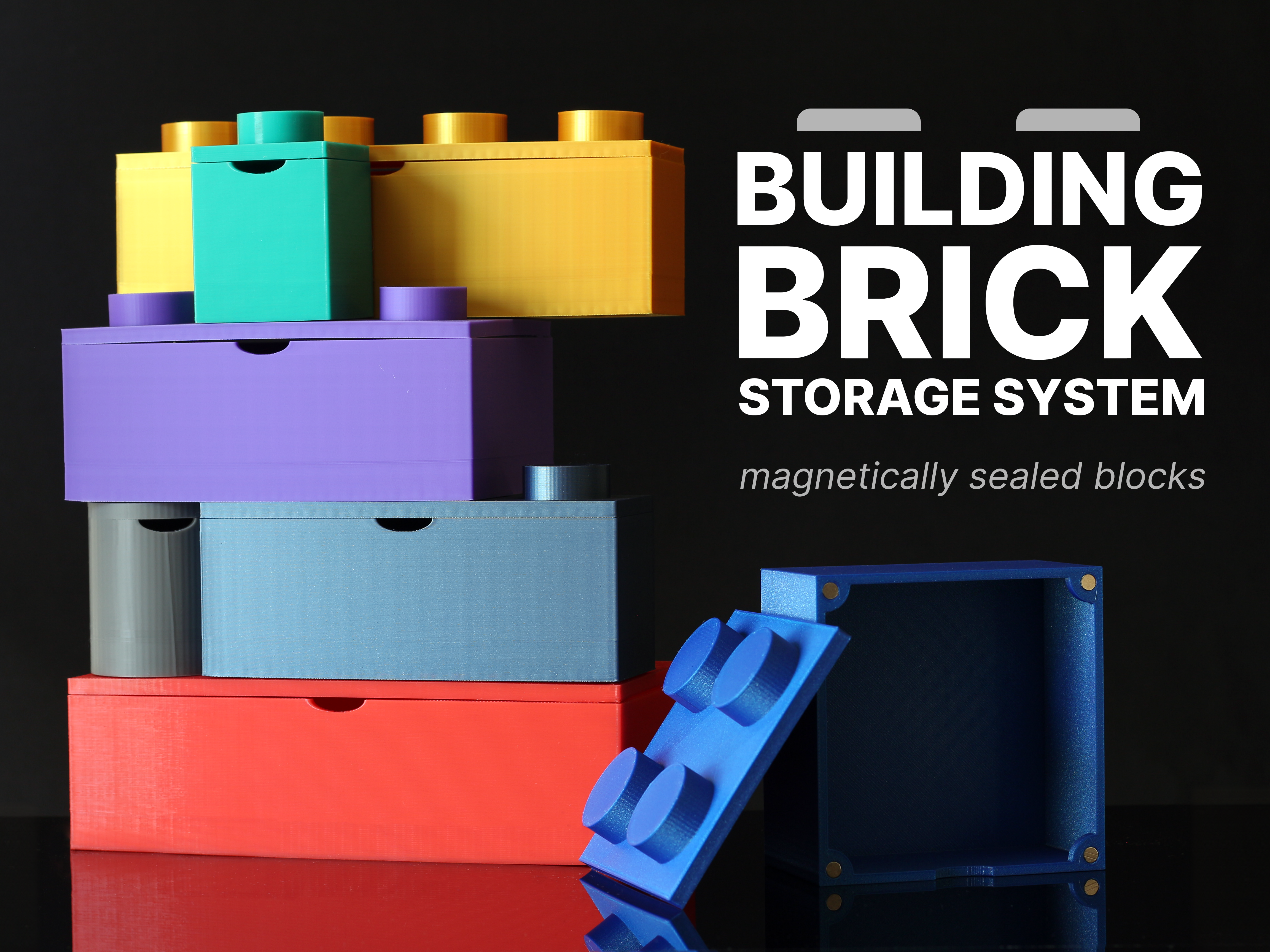 Brick Storage - Magnetic, Modular Organizational System