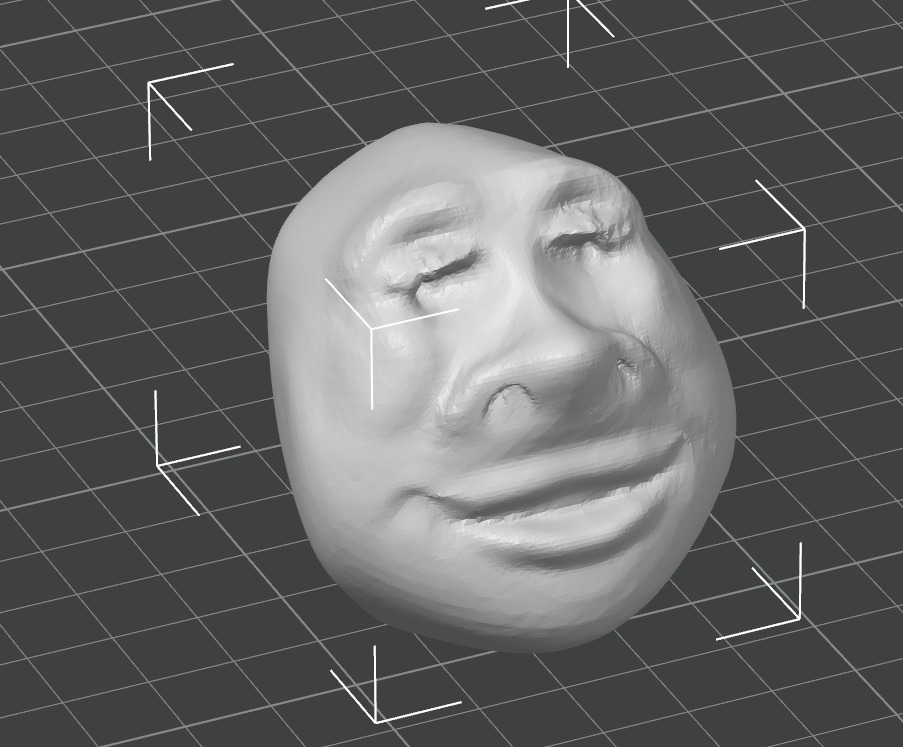 My first sculpted face. Not very good but I am happy to achieve a skill.