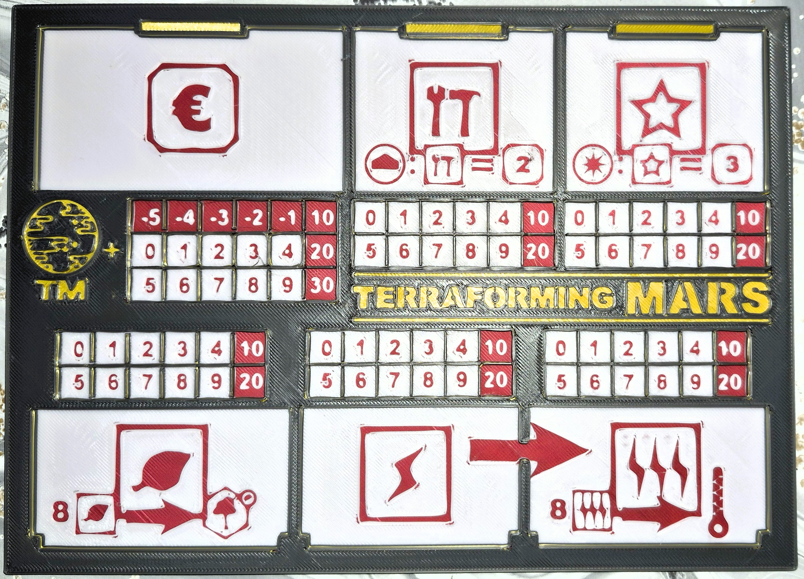 Terraforming Mars - Playerboard V3 - with single printhead