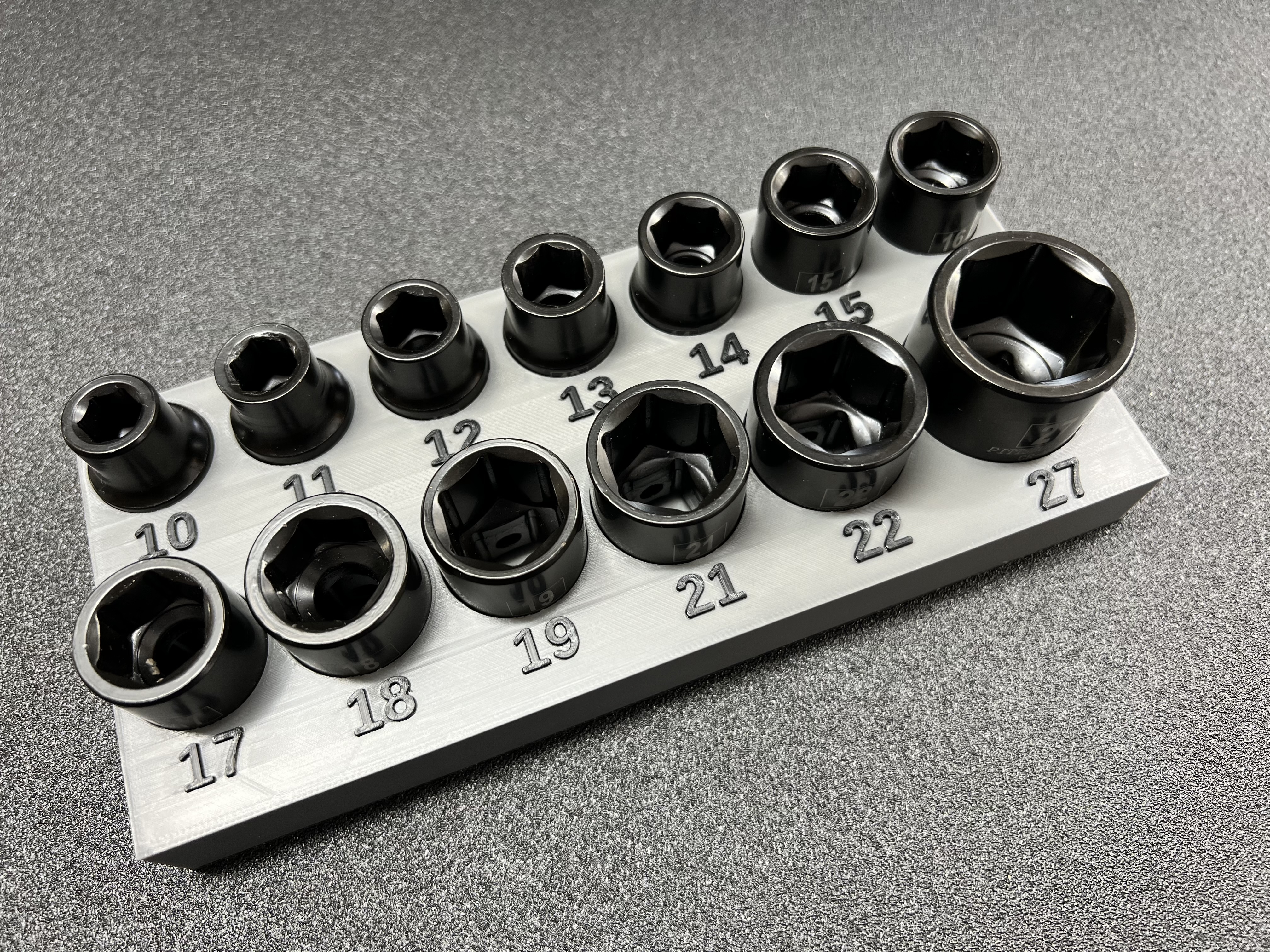 Pittsburgh Pro 1/2" Drive Metric Impact Socket Set Organizer