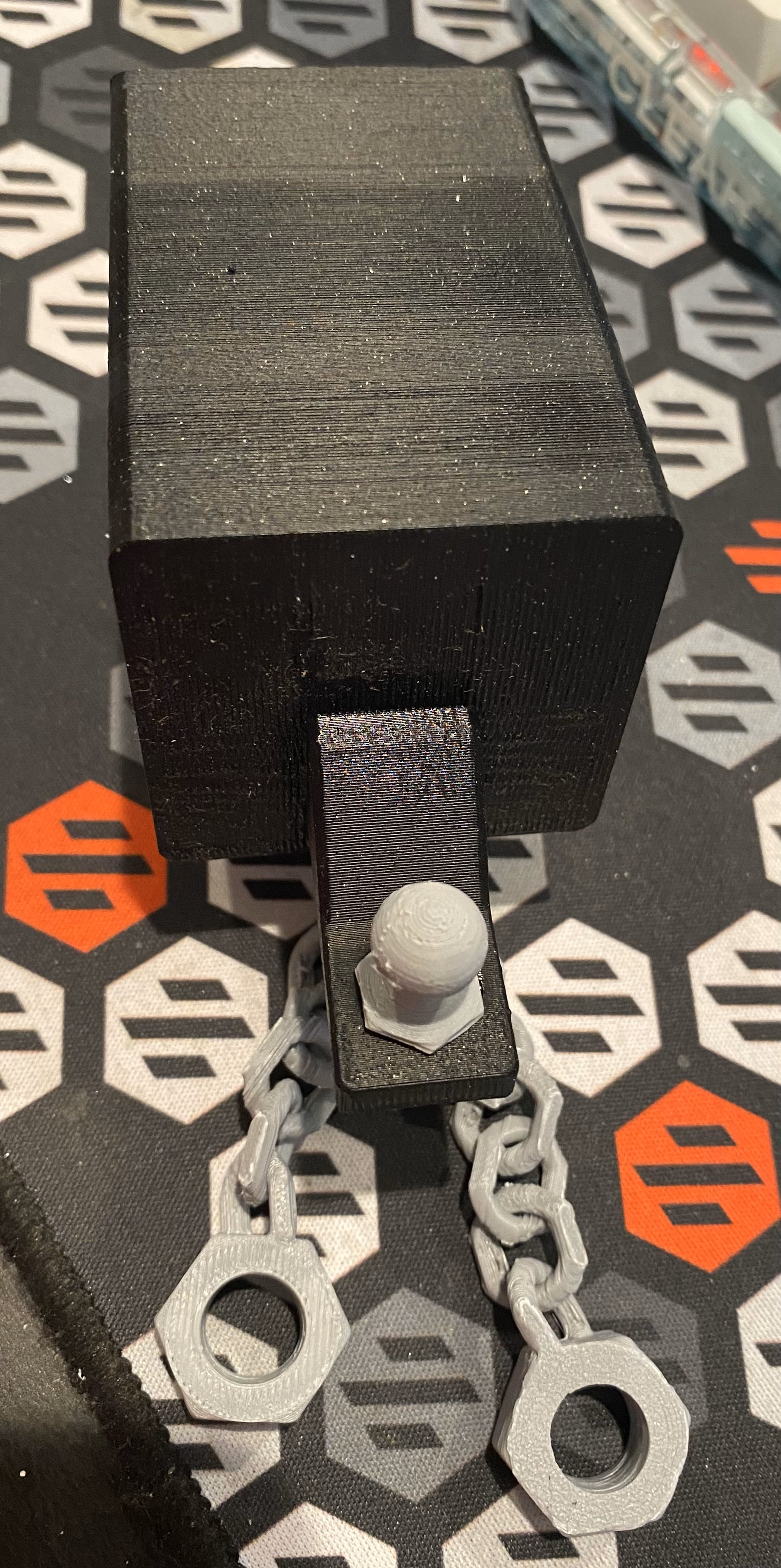 2" Mini Hitch with Pin hole. Includes Hitch Ball, Nut & Swinging Chained Nuts