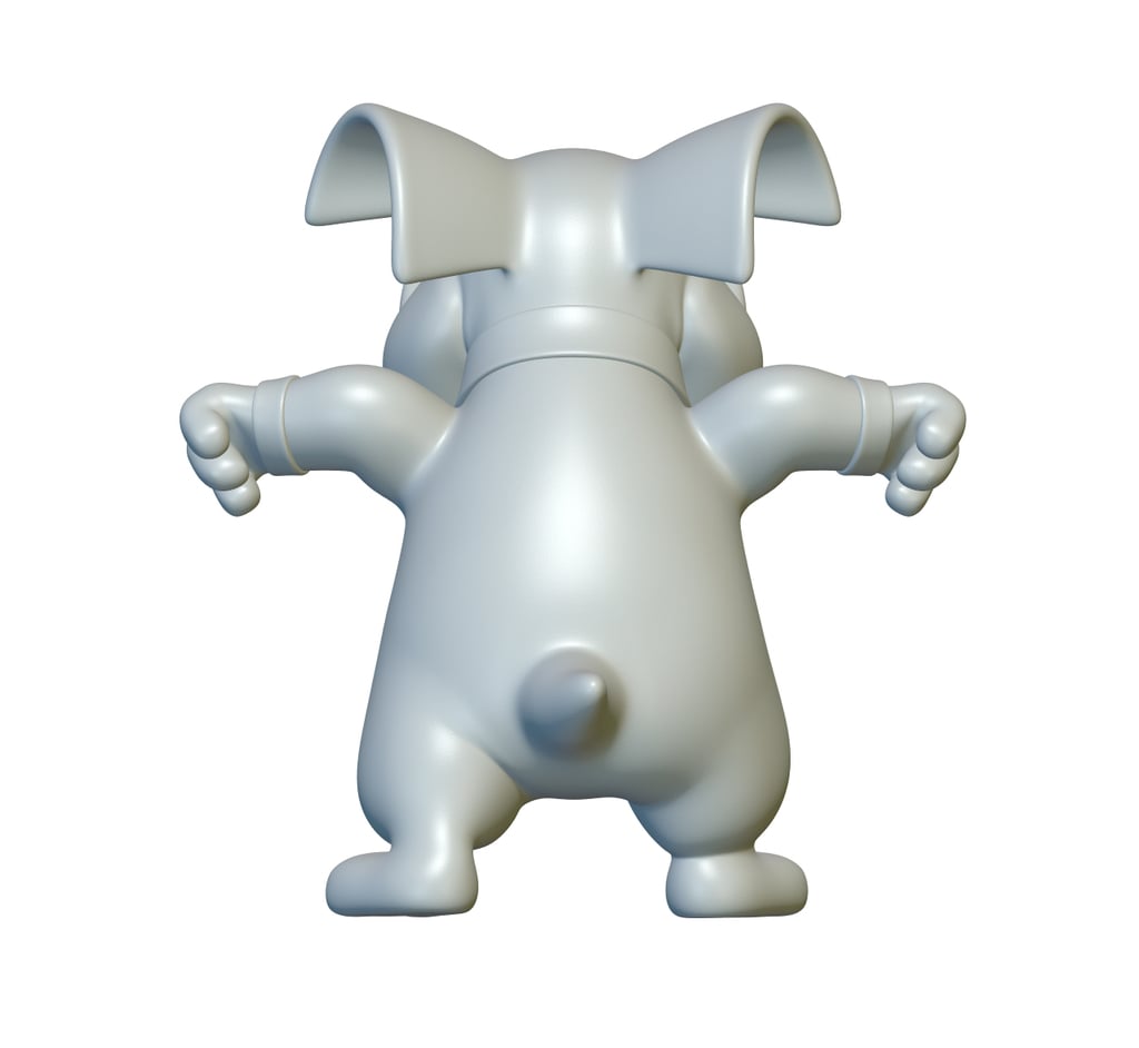 Pokemon granbull 210 optimized for 3d printing by 3dprint1up