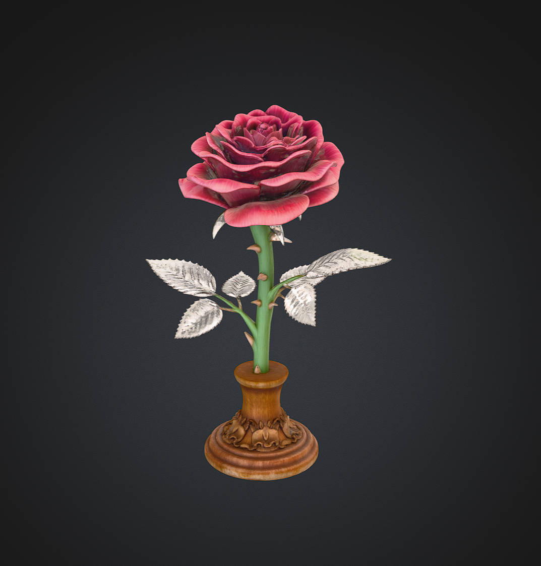 Rose In Bloom High Detail