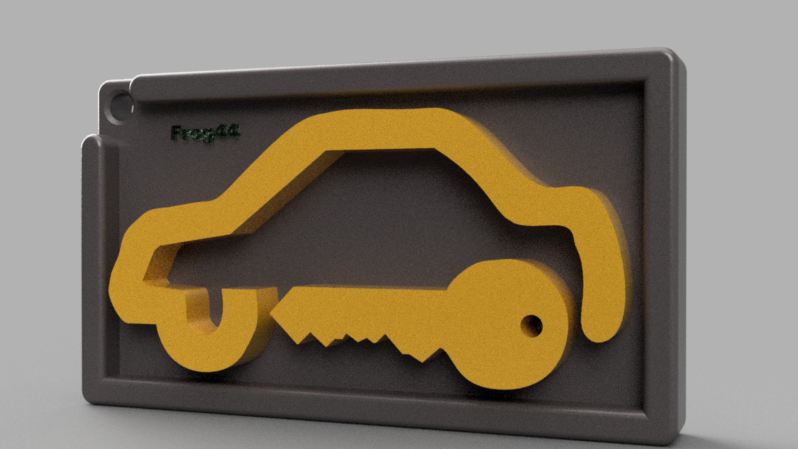 Keychain in the form of a "Missing key" icon