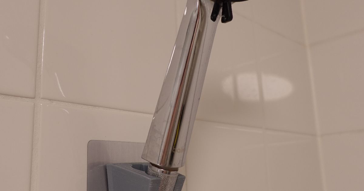 Slidein Shower Head Holder by Lukas Download free STL model