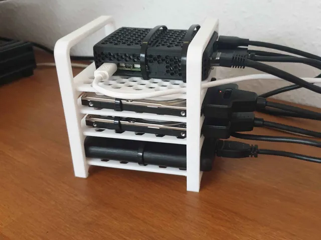 Raspberry Pi 3/4/5 nas drive shelf