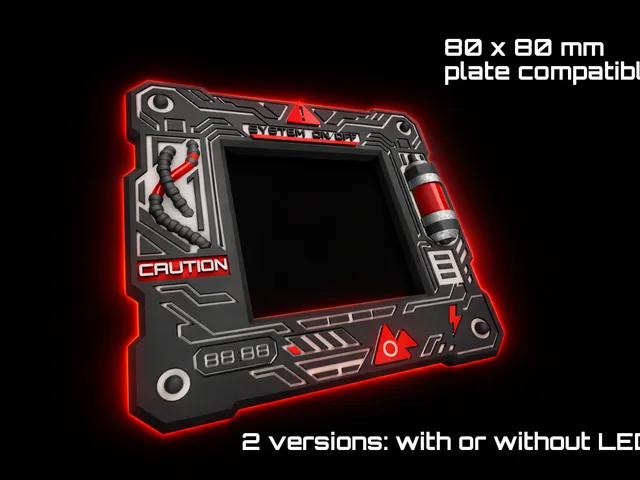 Futur neon punk switch border with or without LEDs