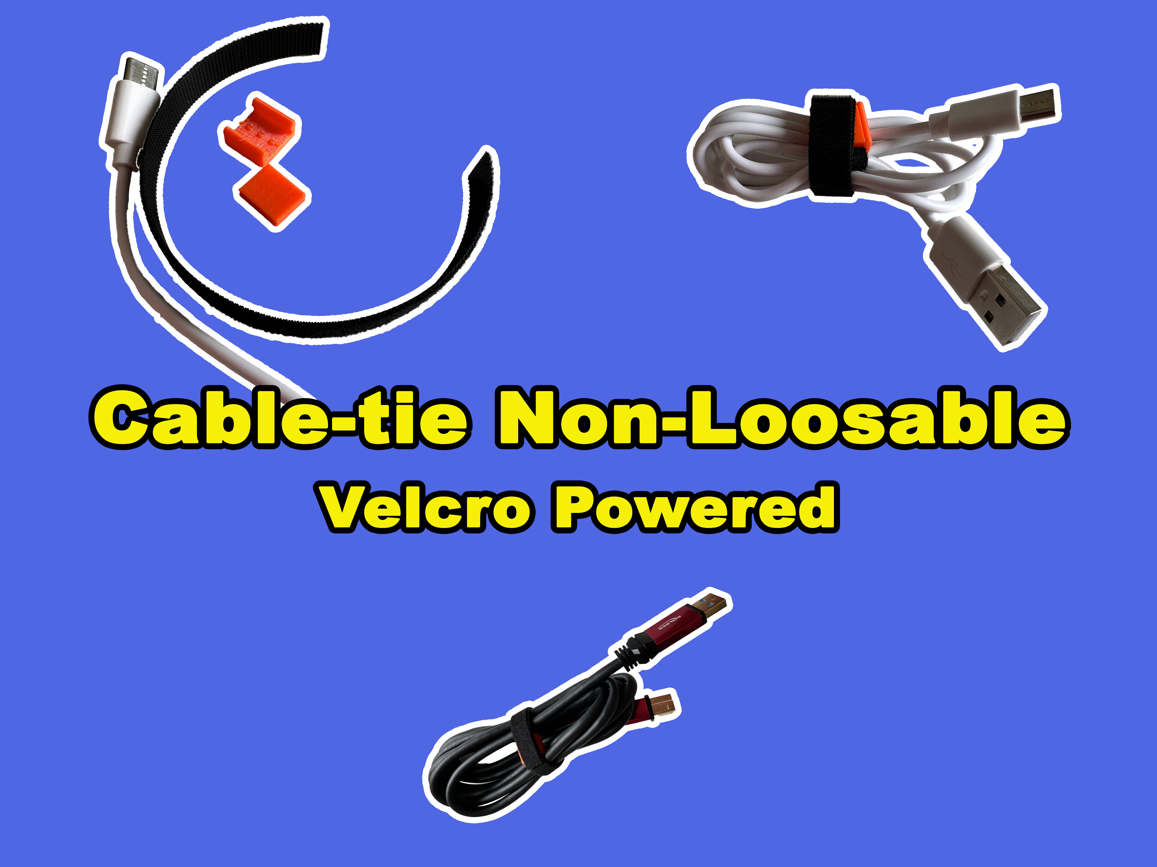 CABLE TIE NON-LOOSABLE (VELCRO POWERED)