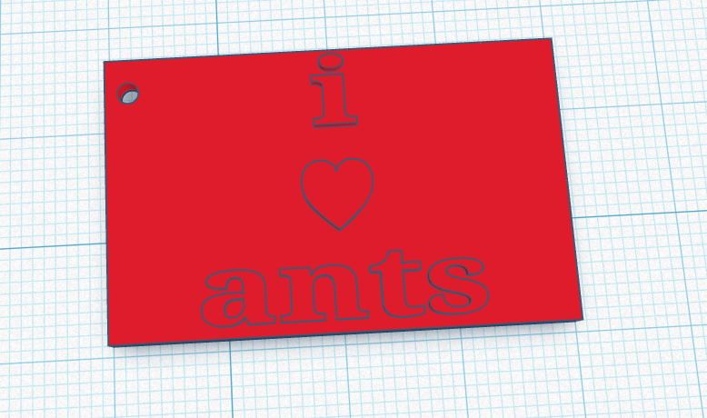 I love ants text