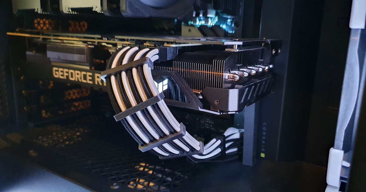 GPU cable comb by Raafk | Download free STL model | Printables.com