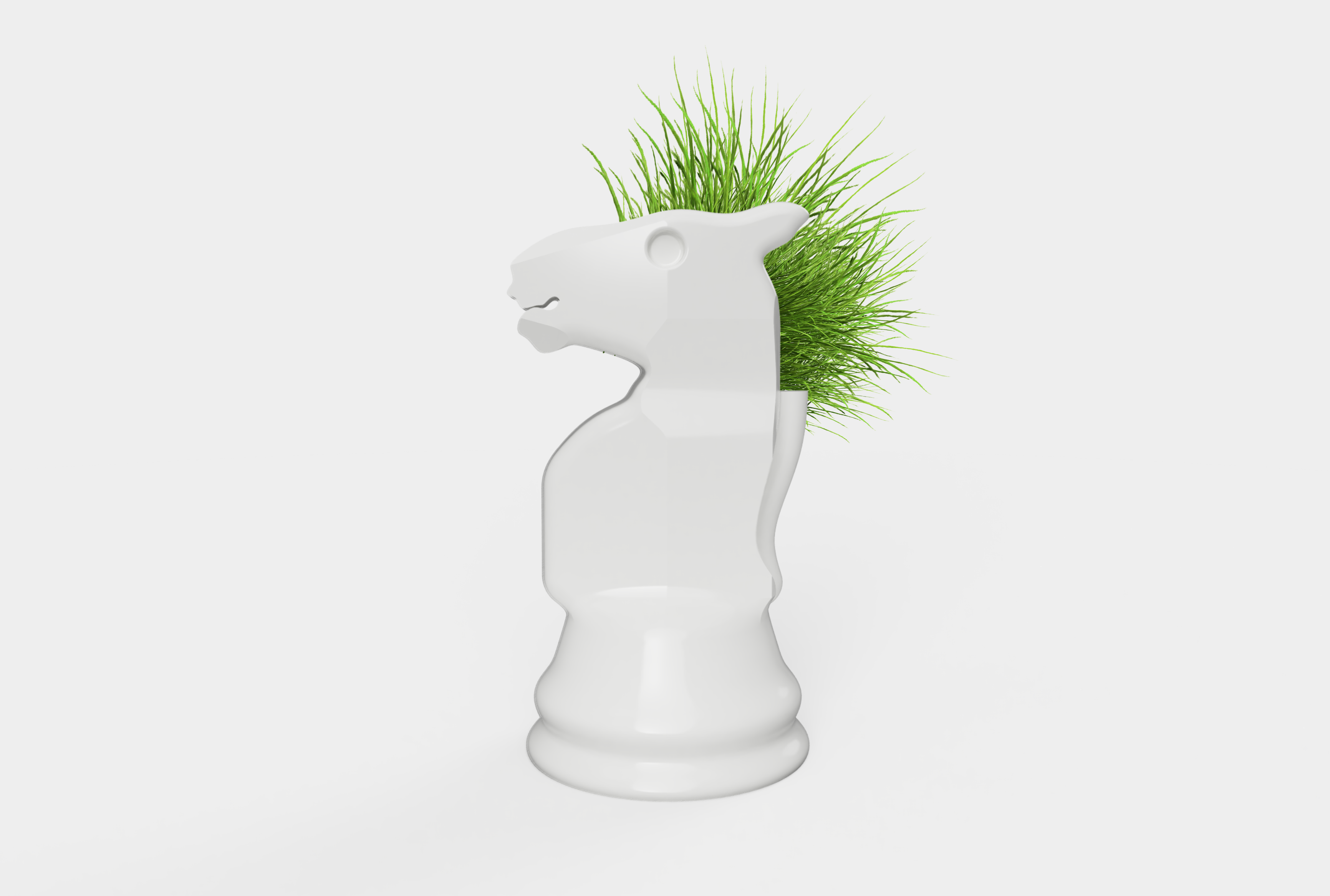 Knight chess planter