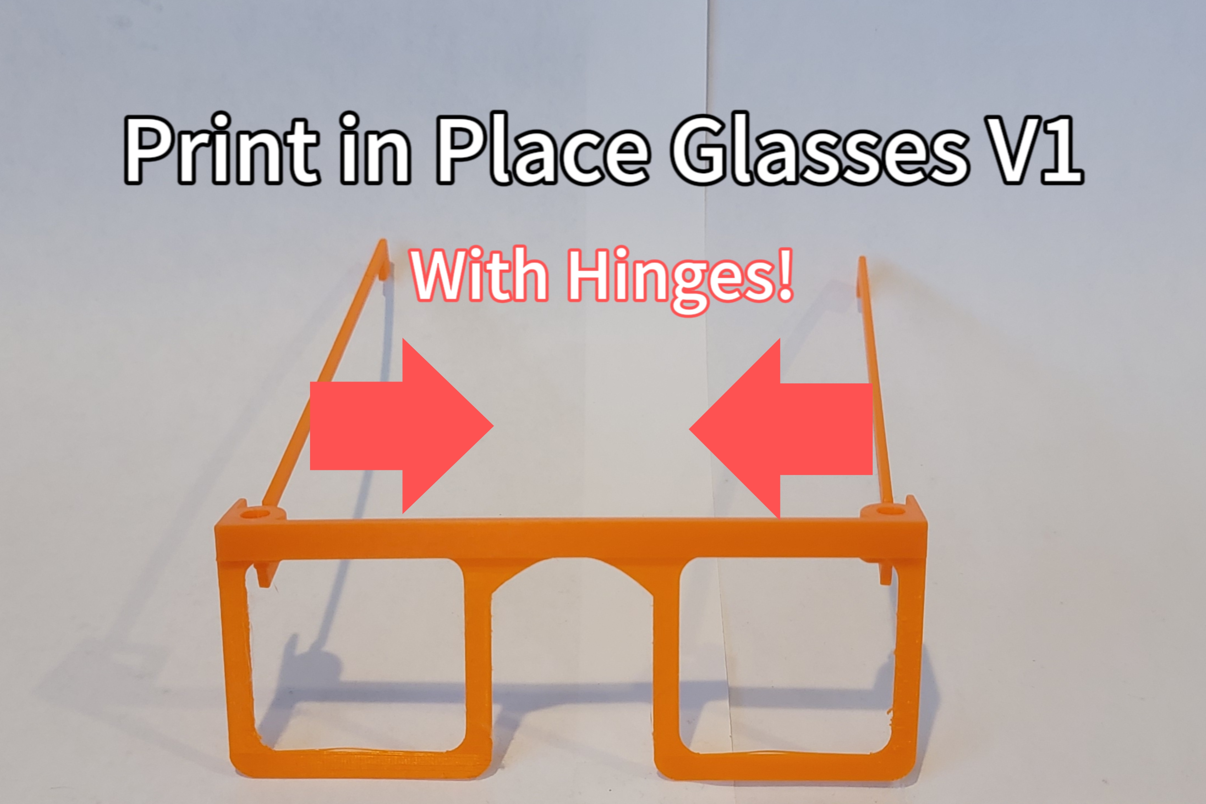 Print in Place Glasses Bed Adhesion Test V1