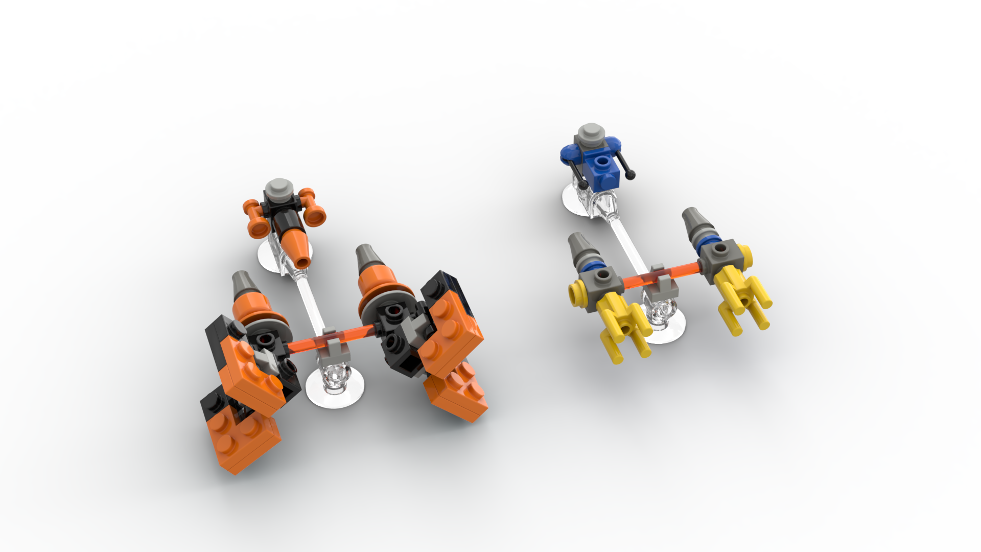 Brick Sebulba's Podracer & Anakin's Podracer - Mini