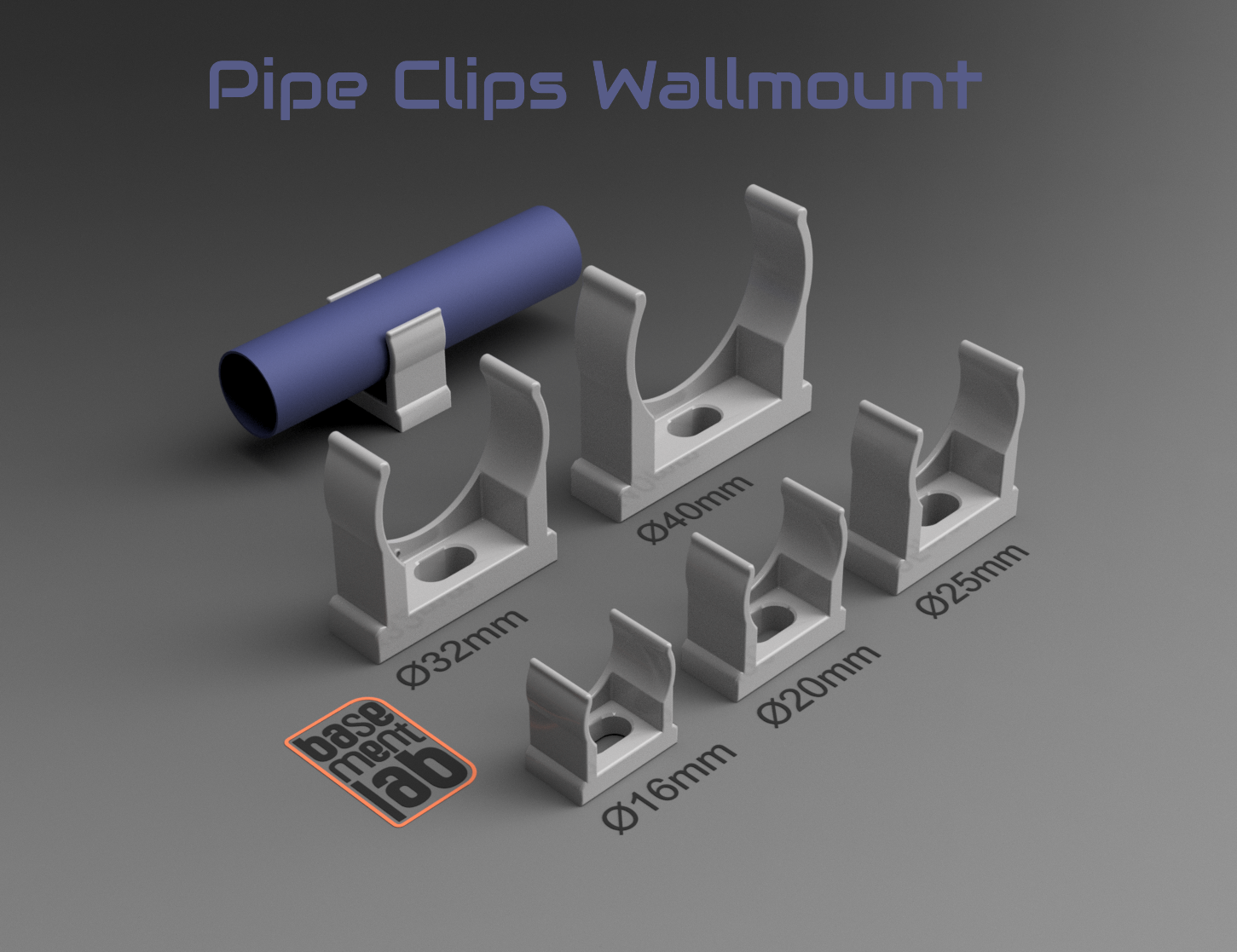 Pipe clip - Conduit Clips - A Type - Ø 16 / 20 / 25 / 32 / 40mm - Clip Fissatubo Aperto