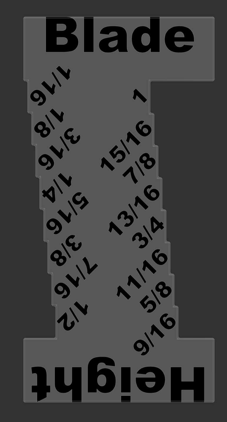 Saw router height gauge multi color