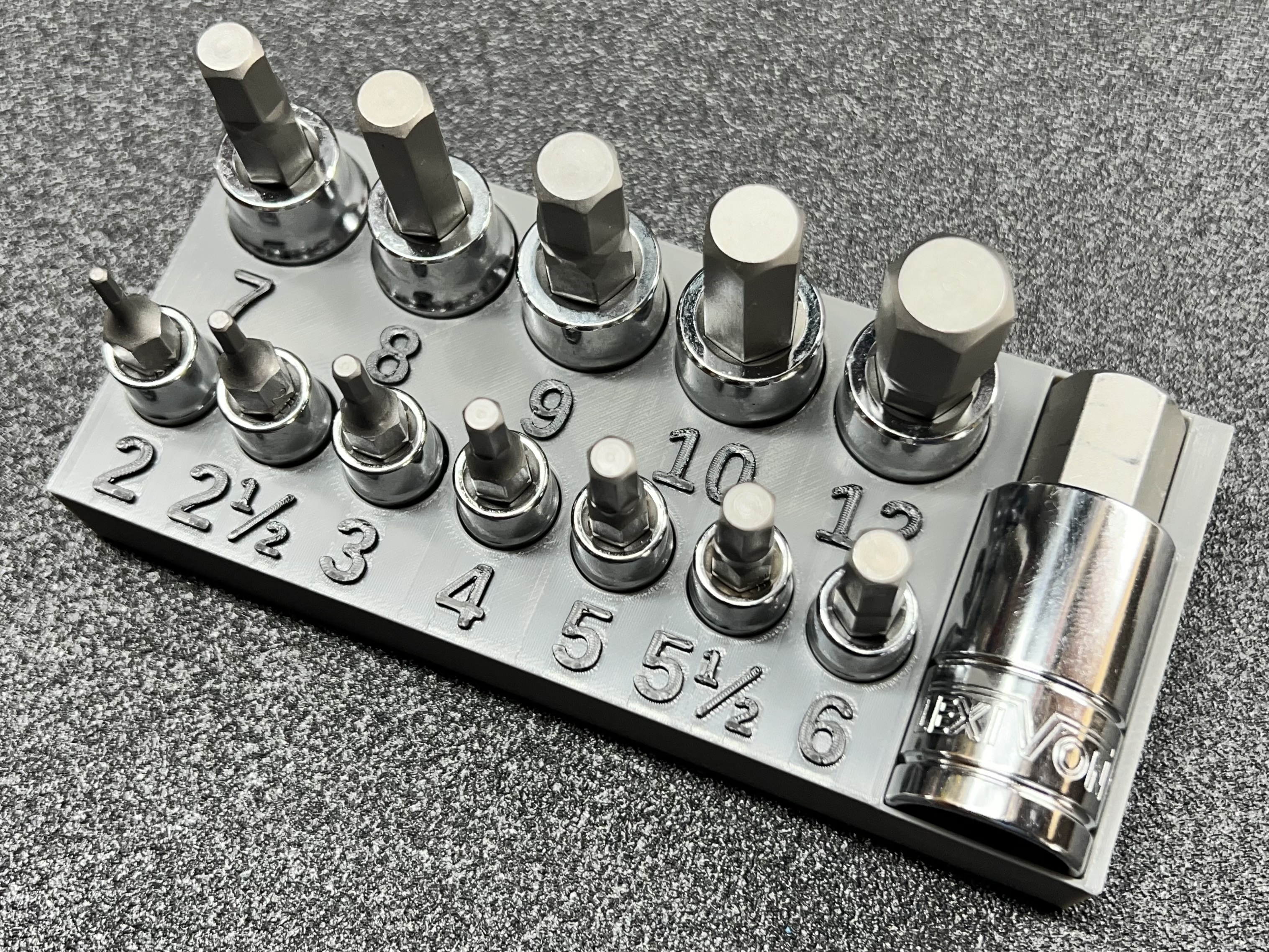 Lexivon Metric Hex Bit Socket Set Organizer