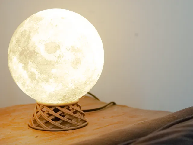 Woven Stand for Designer Moon Lamp at 80% Scale
