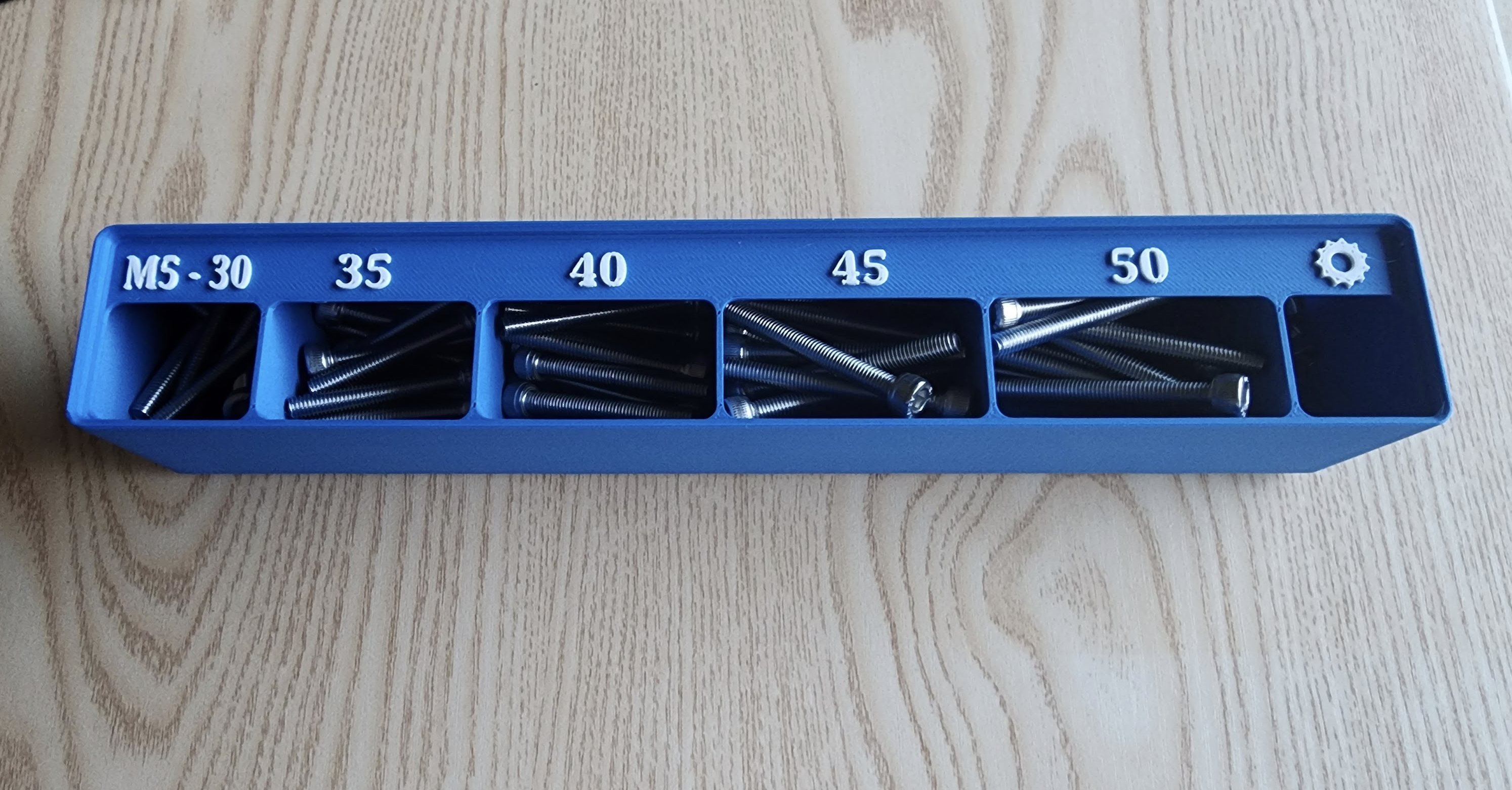 Space saving Gridfinity models for M5 & M6 screws 30..50mm