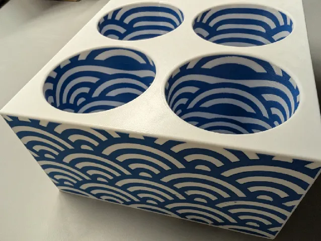 Japanese Wave Pattern Bottle Holder