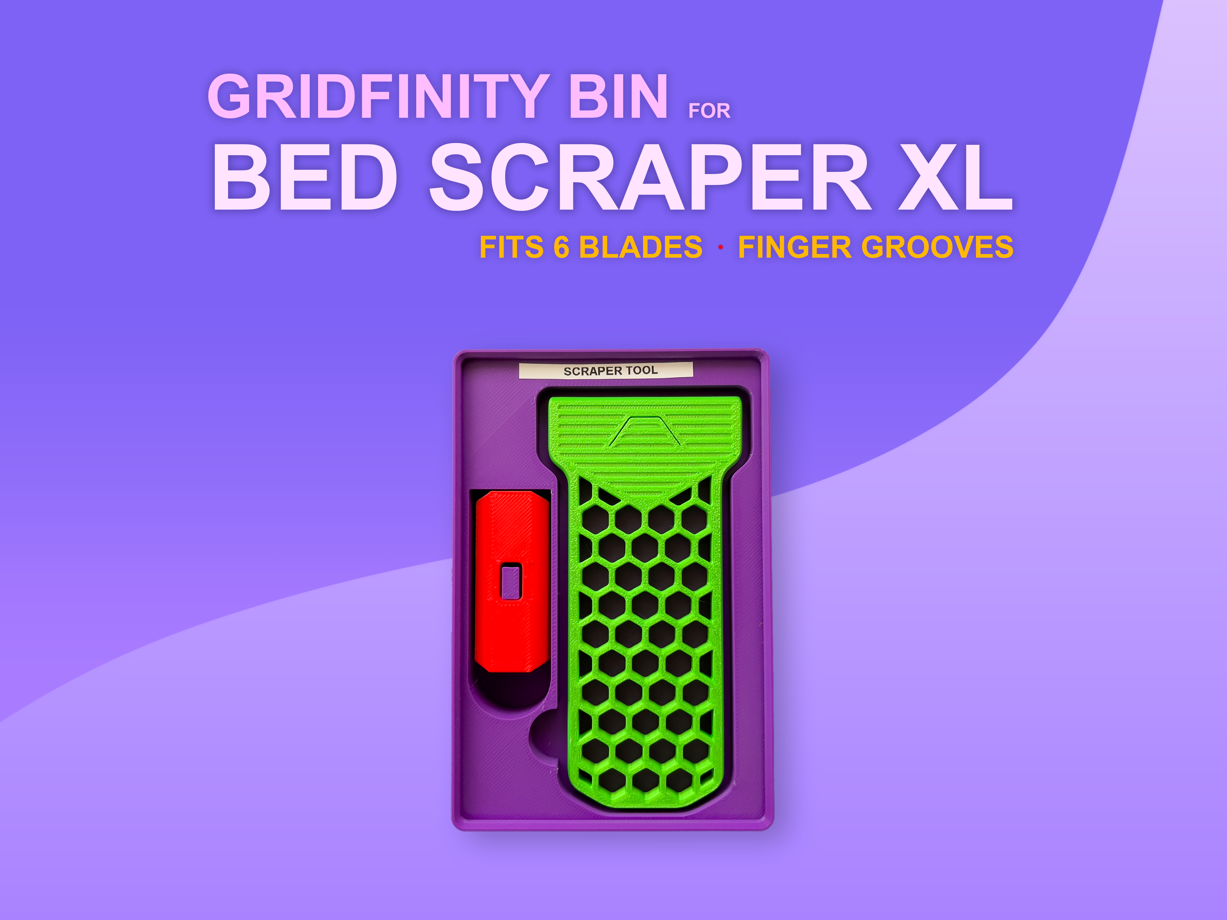 Gridfinity Bin for Bed Scraper XL