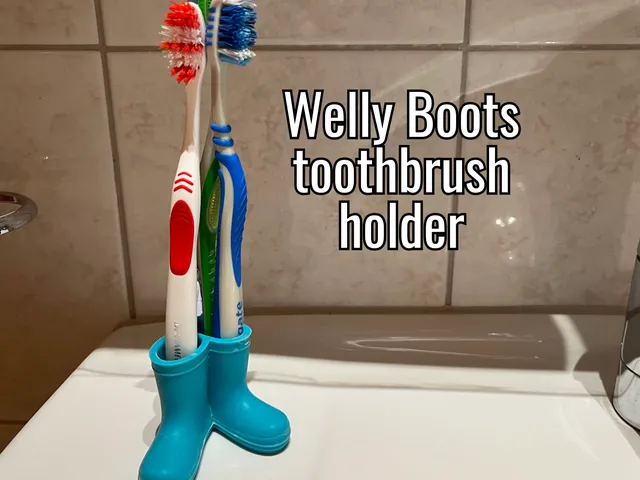 Welly boots toothbrush holder