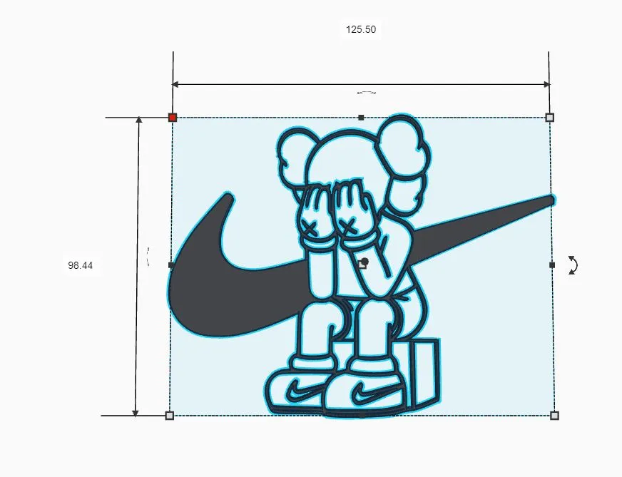 Kaws - Nike 2D plate by Myke Edwards | Download free STL
