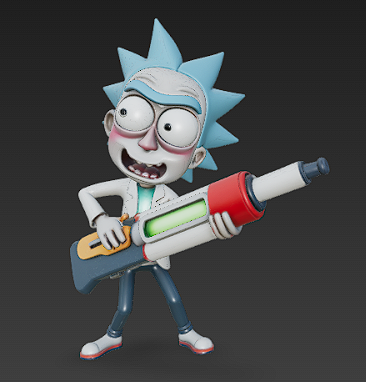 chibi rick figure rick and morty