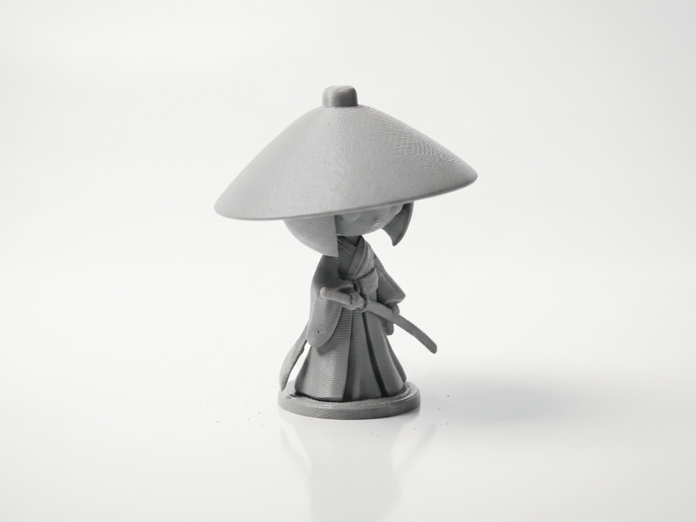 Chibi Lady Samurai Figurine Cute Collectible 3D Printable
